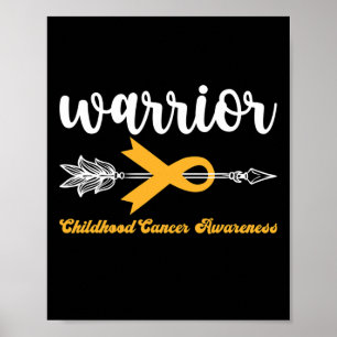 Poster Guerrier Enfance Cancer Sensibilisation Soutien fo