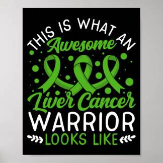 Poster Guerrier formidable du cancer du foie Cancer du fo
