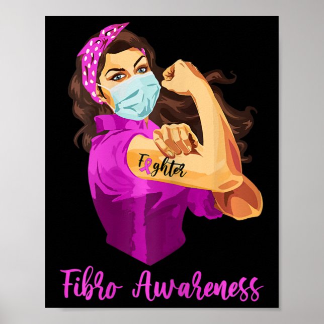 Poster Guerrier indestructible - Lutte Fibromyalgie Défen (Devant)