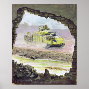 Poster Guerrier Irak de désert