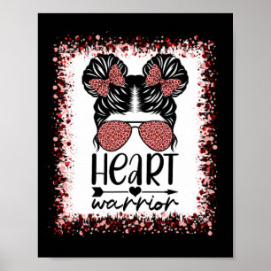 Poster Guerrier Messy Bun Leopard Sensibilisation aux mal
