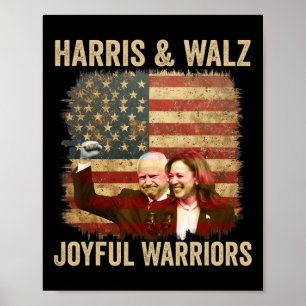 Poster Guerrier Pour Kamala Harris Tim Walz 2024 1