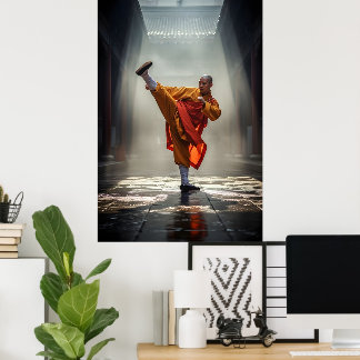 Poster Guerrier Shaolin Kung Fu