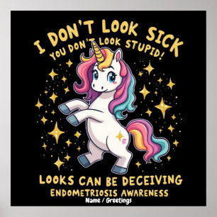 Poster Guerrière Licorne Forte pour la Sensibilisation à