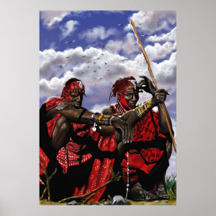 POSTER GUERRIÈRE MAASAI