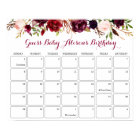 Guess Baby shower d'anniversaire Bébé Bourgogne Fl