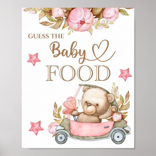 Poster "Guess the Baby Food" de Teddy Bear Baby Be (Devant)
