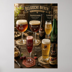 Poster Guide de la taverne des styles de bière belges Pos