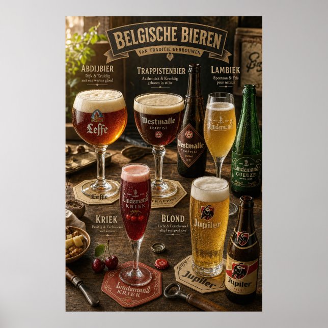 Poster Guide de la taverne des styles de bière belges Pos (Devant)