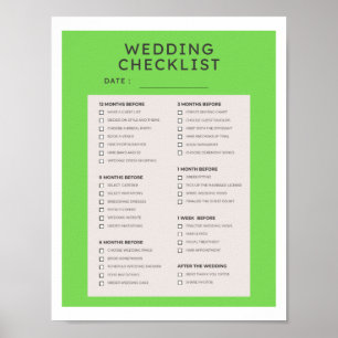 Poster Guide de liste de contrôle de planification de mar