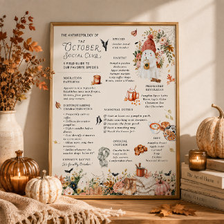 Poster Guide de terrain d'automne du Club Social d'Octobr