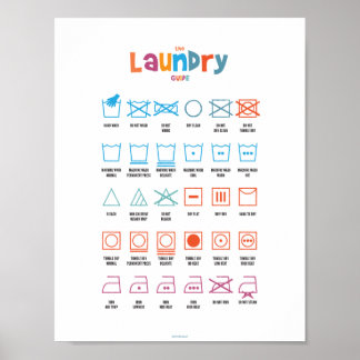 Poster Guide des symboles de lessive