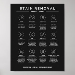 Poster Guide d'instruction d'enlèvement des taches de la