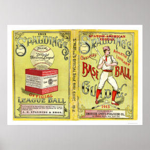 Poster Guide officiel 1913 de base-ball