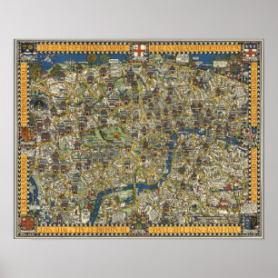 Poster Guide vintage De Londres