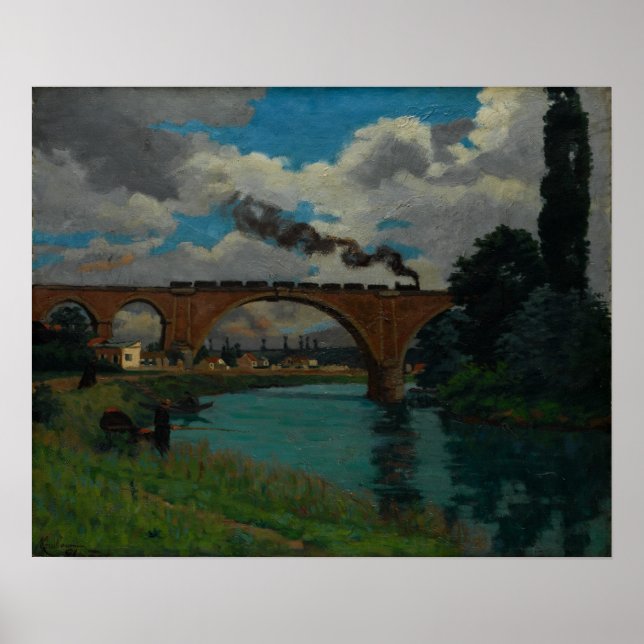 Poster Guillaumin - Pont Ferroviaire Sur La Marne (Devant)