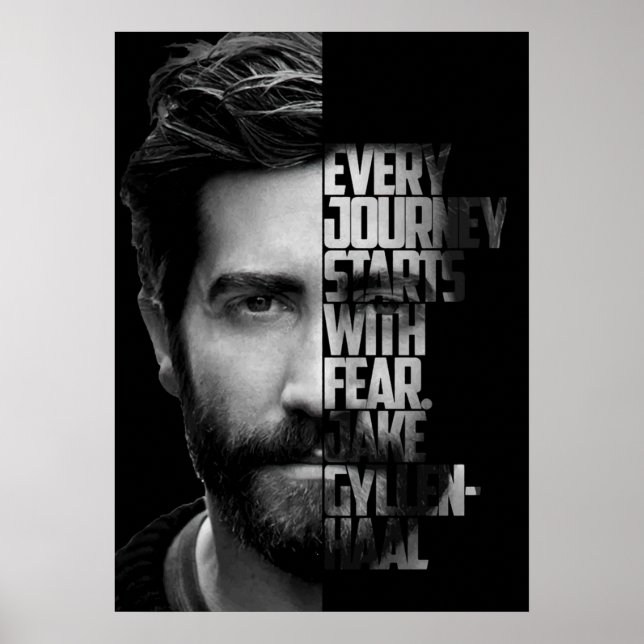 Poster Guillemet noir et blanc Jake Gyllenhaal (Devant)