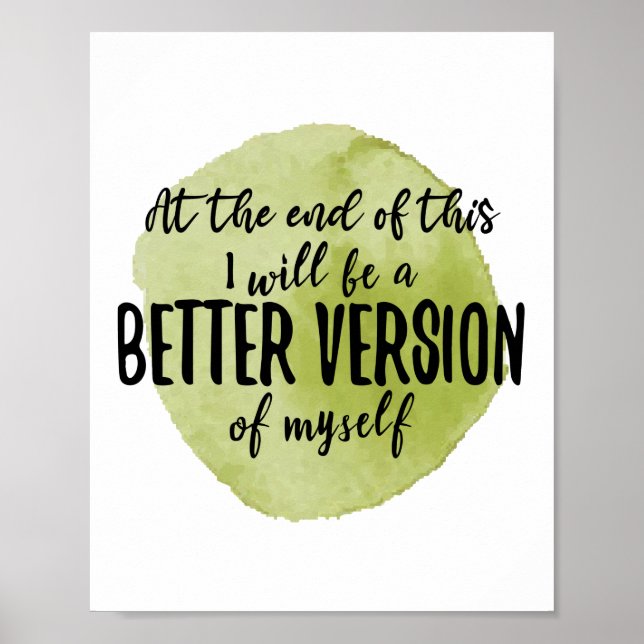 Poster Guillemets inspirants pour autosoin (Devant)