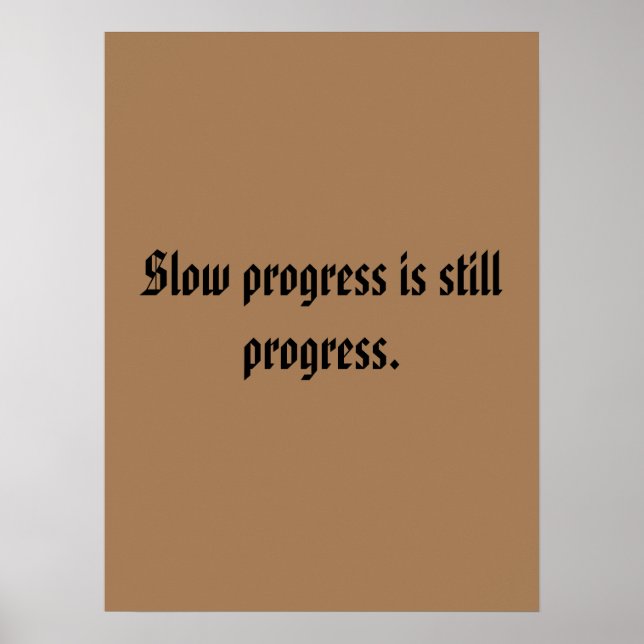 Poster Guillemets Motivation GYM Et Brown léger (Devant)