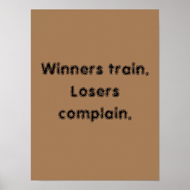 Poster Guillemets Motivation GYM Et Brown léger (Devant)