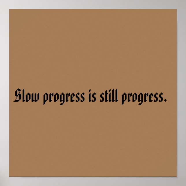 Poster Guillemets Motivation GYM Et Brown léger (Devant)