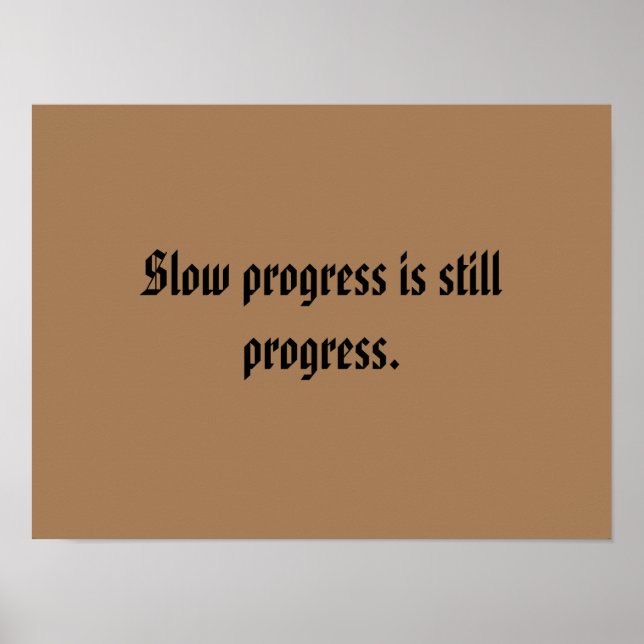 Poster Guillemets Motivation GYM Et Brown léger (Devant)