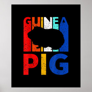 Poster Guinea Pig - Vintage I Love My Guinea Pig