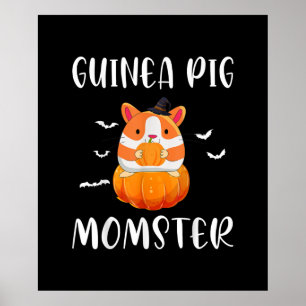 Poster Guinée Momster Pig Citrouille Monster Funny Hallow