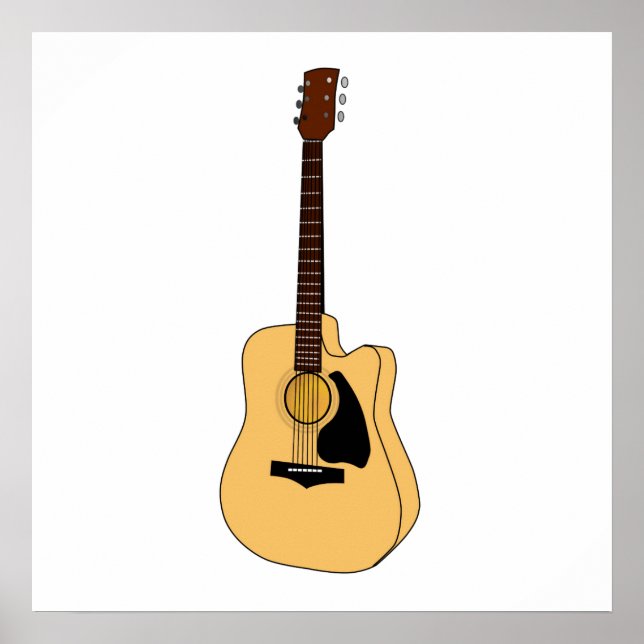 Poster Guitare acoustique (Devant)