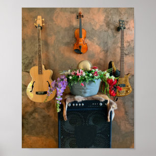 Poster Guitare acoustique géniale