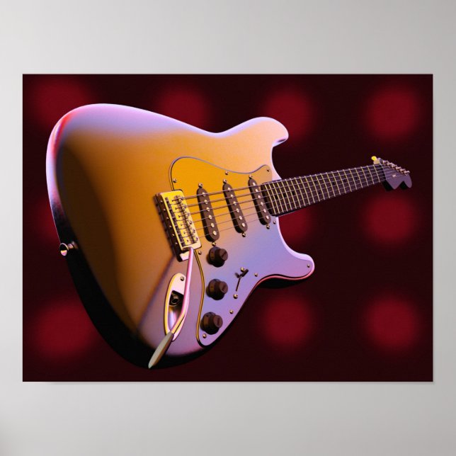 Poster Guitare colorée (Devant)