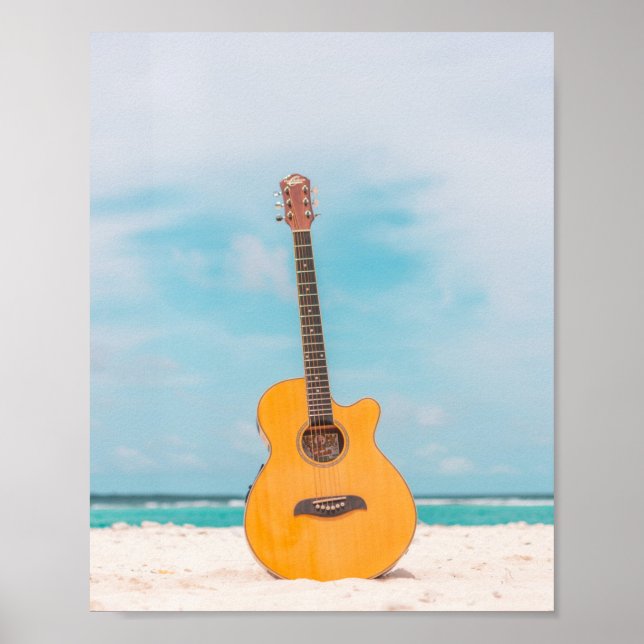 Poster Guitare de basse cool (Devant)