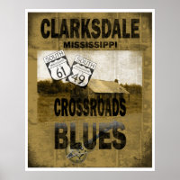 Guitare de Clarksdale Mississippi Crossroads Blues