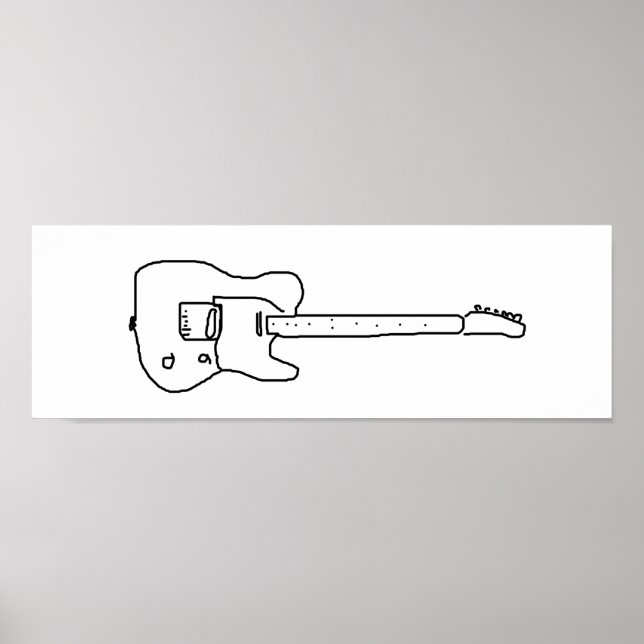 Poster guitare décorative (Devant)