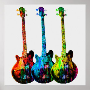 Poster Guitare électrique Abstraite