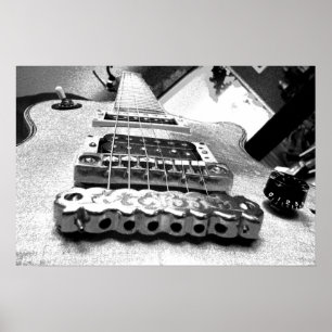 Poster Guitare électrique blanche