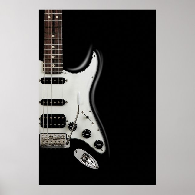 Poster Guitare électrique classique - Stratocaster Iconiq (Devant)