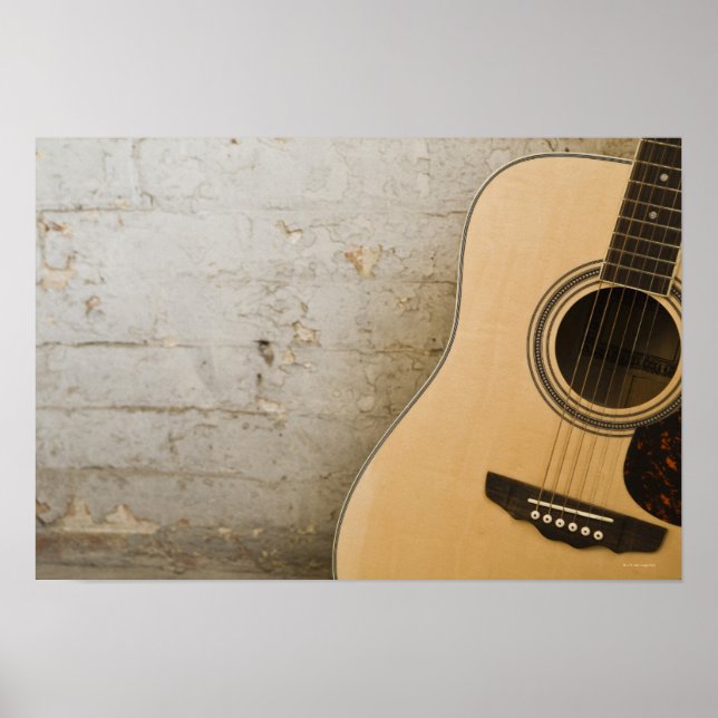 Poster Guitare et briques (Devant)