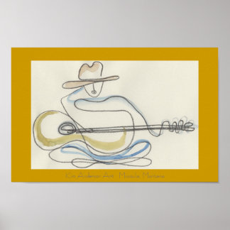 Poster Guitare Oneliner