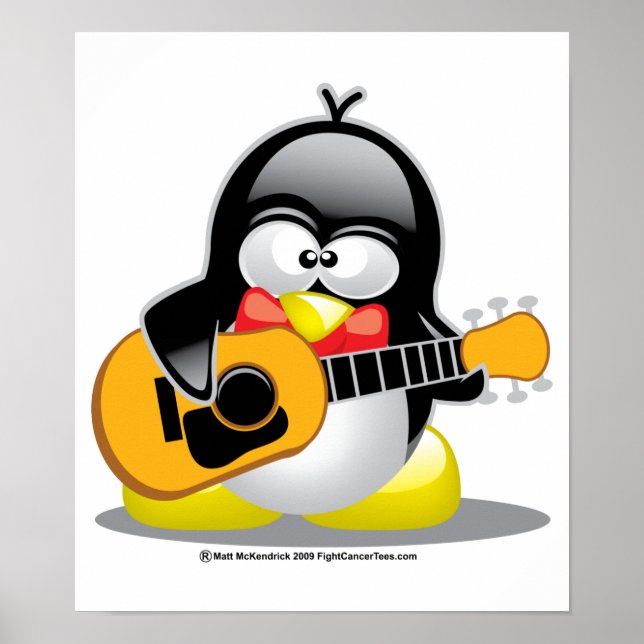 Poster Guitare Penguin (Devant)