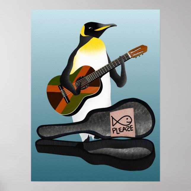 Poster Guitare Penguin Reggae (Devant)