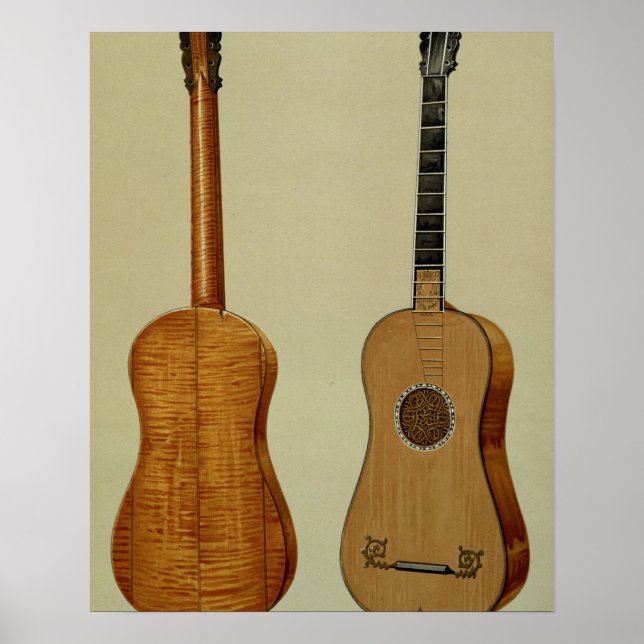 Poster Guitare réalisée par Antonio Stradivarius (c.1644- (Devant)