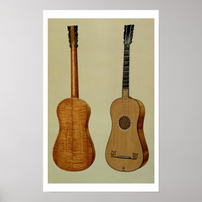 Poster Guitare réalisée par Antonio Stradivarius (c.1644- (Devant)