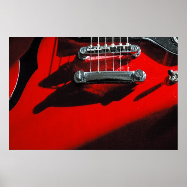 Poster Guitare rouge (Devant)