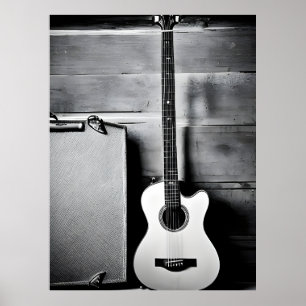 Poster Guitare solitaire