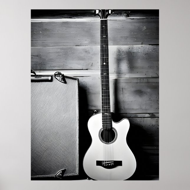 Poster Guitare solitaire (Devant)