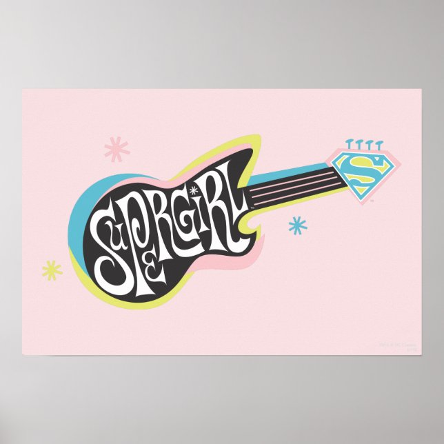 Poster Guitare supergirl (Devant)