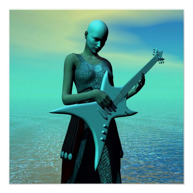 Poster Guitare triste (Devant)