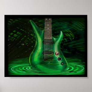 Poster Guitare verte