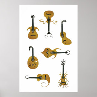 Poster Guitares acoustiques